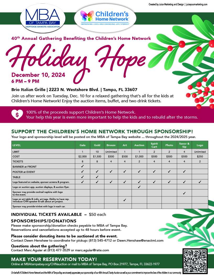 Holiday Hope Children's Home Auction event 2024